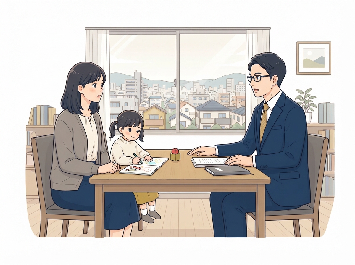 面会交流を拒否された相談のイラスト